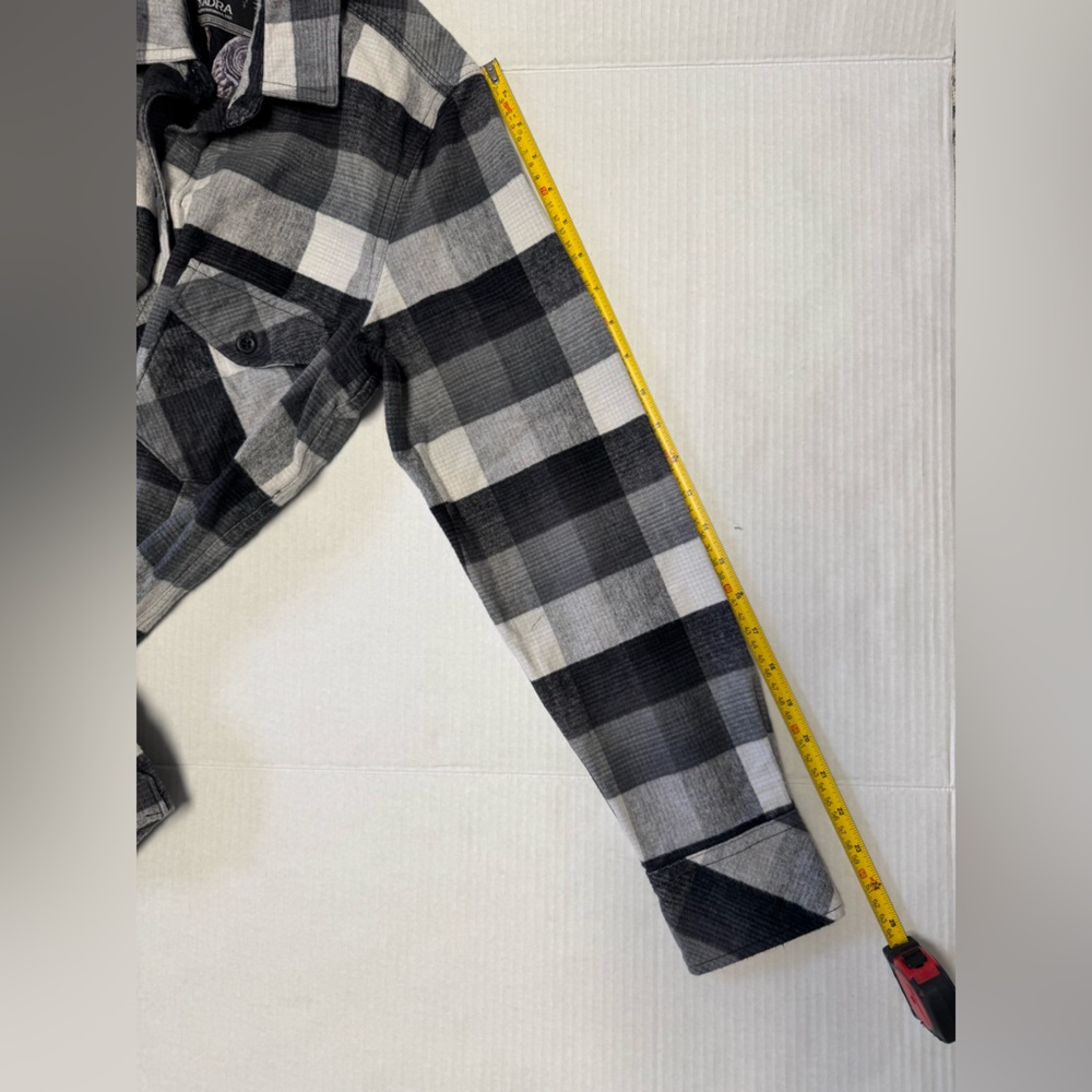 Pladra 100% cotton flannel black and white button down. - Picture 11 of 11